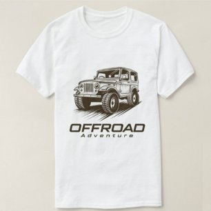 World Best Modern Offroad Print White T-shirt 