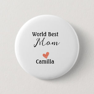 World best mom happy mother's day grandma namheart 6 cm round badge