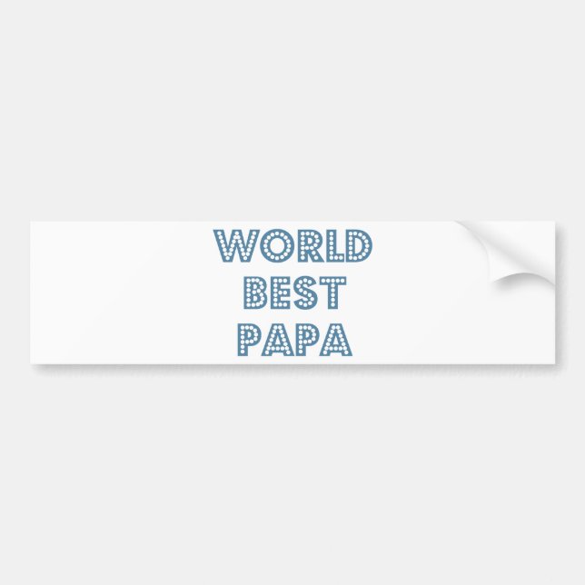 World Best Papa Bumper Sticker (Front)