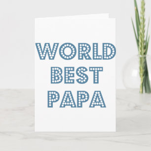 World Best Papa Card