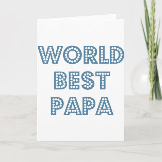 World Best Papa Card