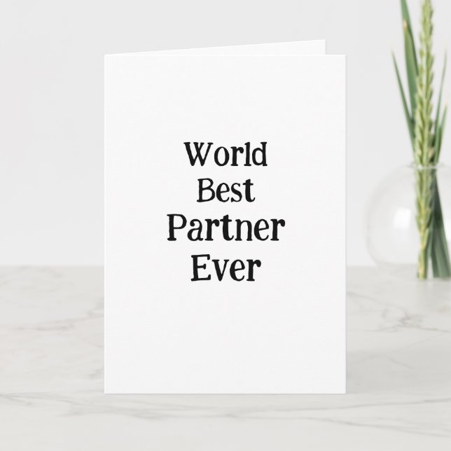 World best partner ever valentine's day lover gf  card (Front)