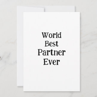 World best partner ever valentine's day lover gf  invitation