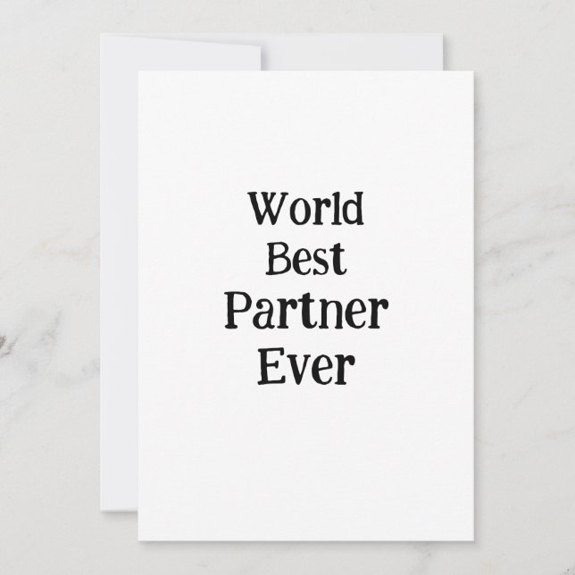 World best partner ever valentine's day lover gf  invitation (Front)