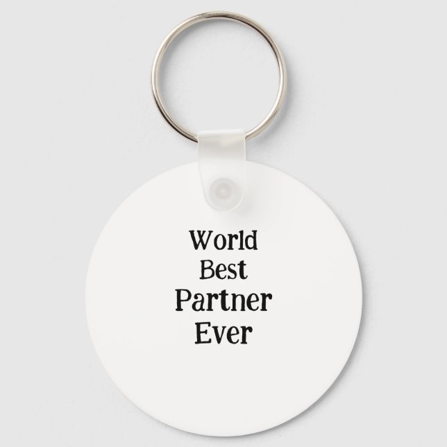 World best partner ever valentine's day lover gf  key ring (Front)