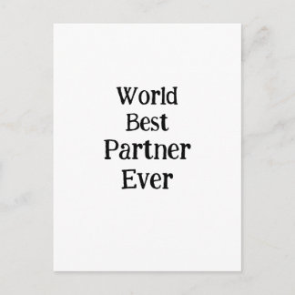World best partner ever valentine's day lover gf  postcard