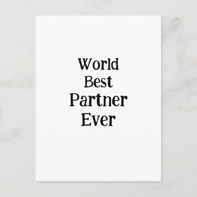 World best partner ever valentine's day lover gf  postcard (Front)