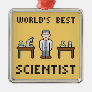 World Best Scientist Metal Tree Decoration