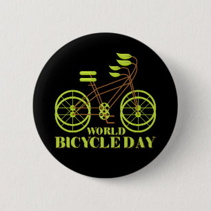 World Bicycle Day 6 Cm Round Badge