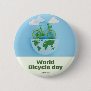 World Bicycle Day 6 Cm Round Badge