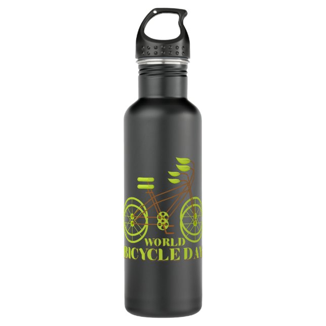 World Bicycle Day 710 Ml Water Bottle (Front)
