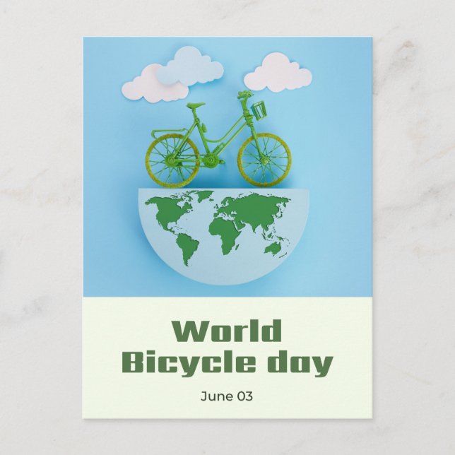 World Bicycle Day Postcard (Front)