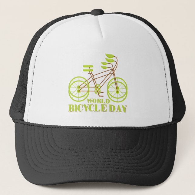 World Bicycle Day Trucker Hat (Front)
