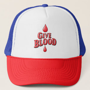 World Blood Donor Day - Give Blood text for awaren Trucker Hat