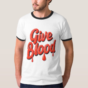 World Blood Donor Day-Give Blood text for awarenes T-Shirt