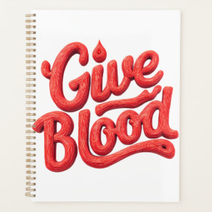 World Blood Donor Day - Glossy Blood Donation Text Planner