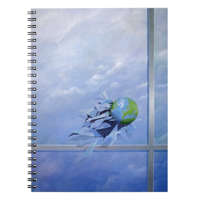 World Breaking Glass Spiral Notebook (Front)