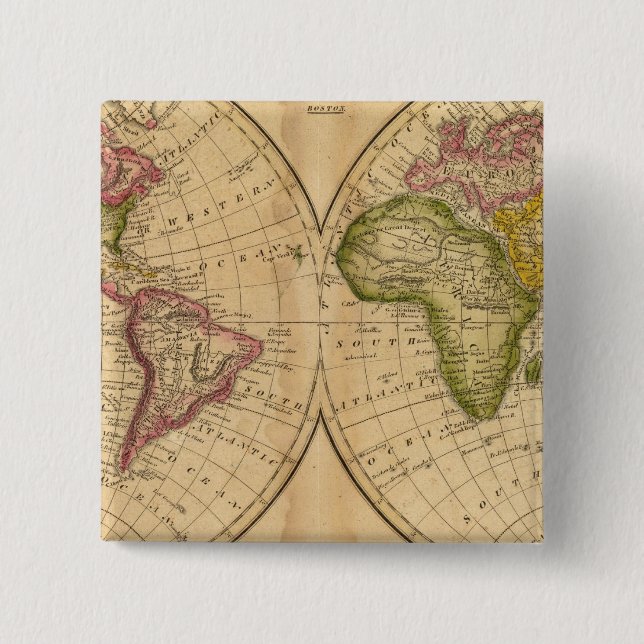 World by Worcester 15 Cm Square Badge (Front)