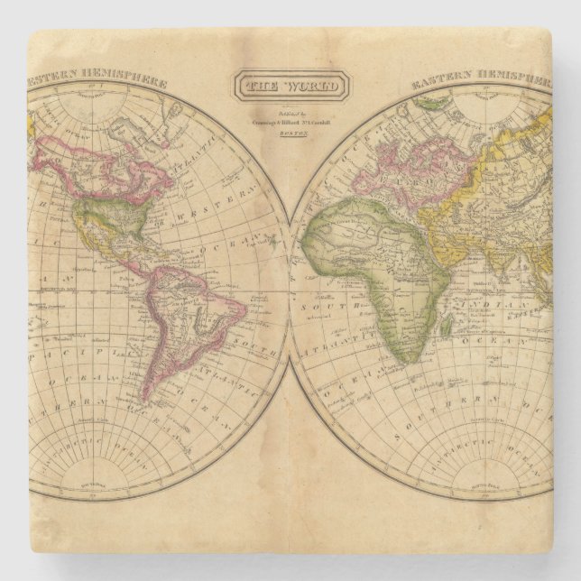 World by Worcester Stone Coaster (Front)