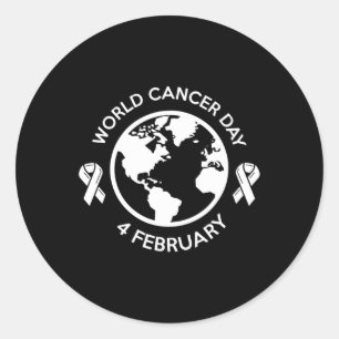 World Cancer Day 4. February 4 Classic Round Sticker