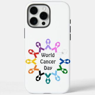 World Cancer Day Breast Lung Colon Liver Prostate iPhone 16 Pro Max Case