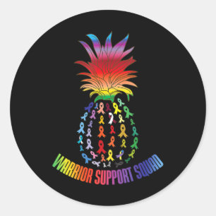 World cancer day Support Squad Cancer Survivor Pin Classic Round Sticker