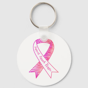 World Cancer Day Support Squad Team Breast Cancer  Key Ring