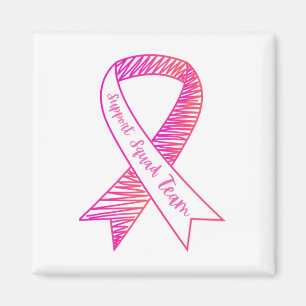 World Cancer Day Support Squad Team Breast Cancer  Magnet