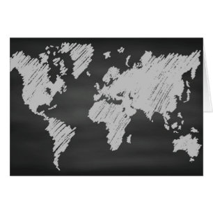 World Chalkboard Map