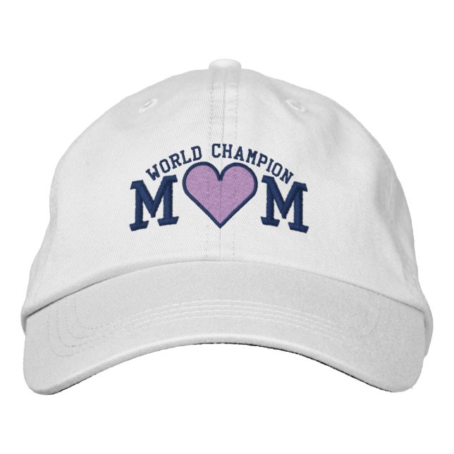 WORLD CHAMPION Heart design Embroidered Hat (Front)