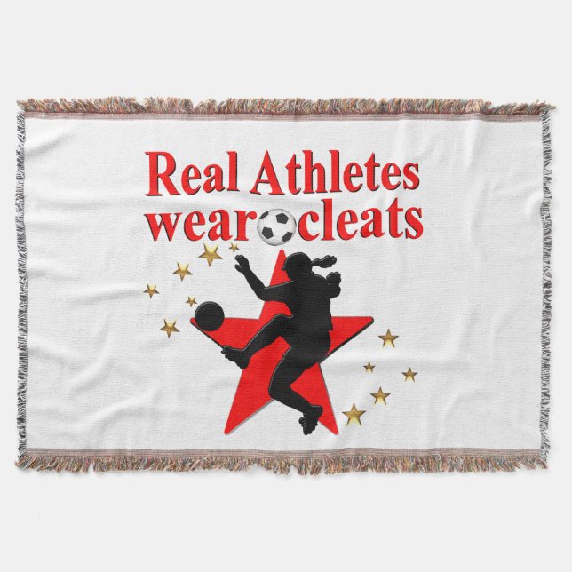 WORLD CHAMPION SOCCER PLAYER THROW BLANKET (Front)