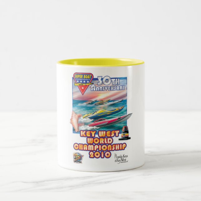 world championship  mug. Two-Tone coffee mug (Center)