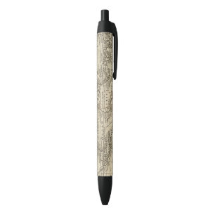 World Chart Black Ink Pen
