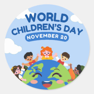 World Children’s Day November 20 Classic Round Sticker