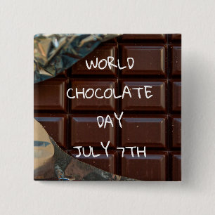 World Chocolate Day July 7th Button
