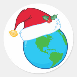 World Christmas Classic Round Sticker