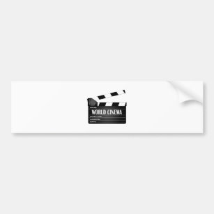 World Cinema Movie Clapperboard Bumper Sticker