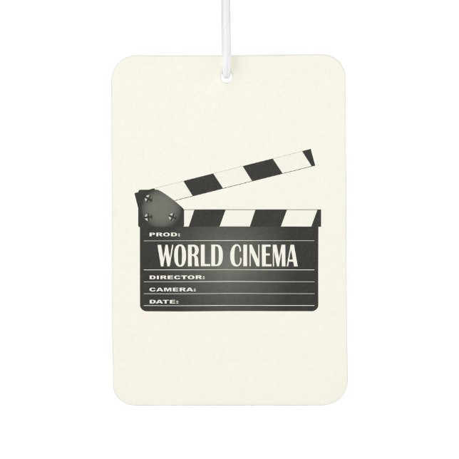 World Cinema Movie Clapperboard Car Air Freshener (Front)