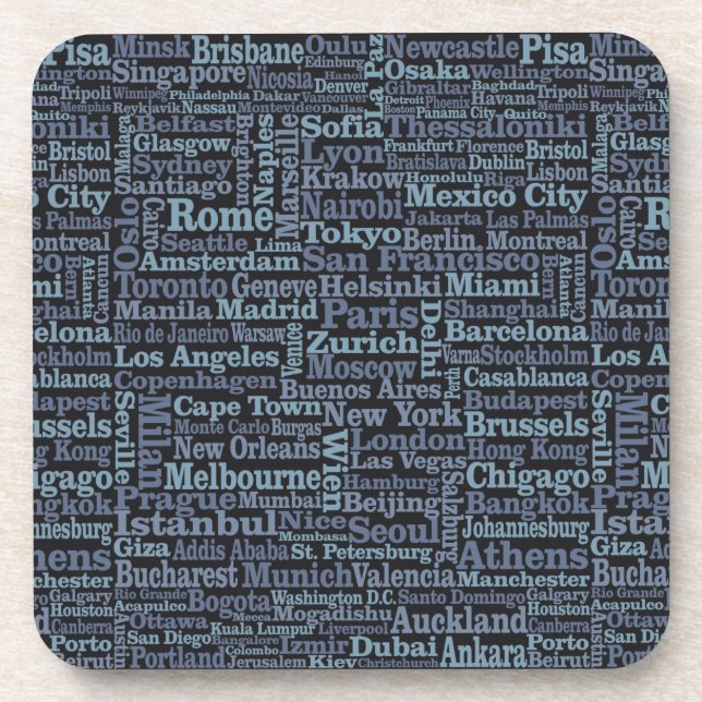 World Cities coasters (Front)