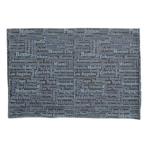 World Cities pillow cases