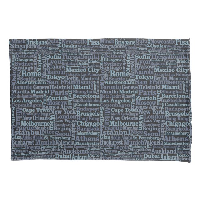World Cities pillow cases (Front-Left)