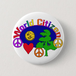 World Citizen 6 Cm Round Badge