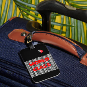 World Class Add Your Initials Black Luggage Tag