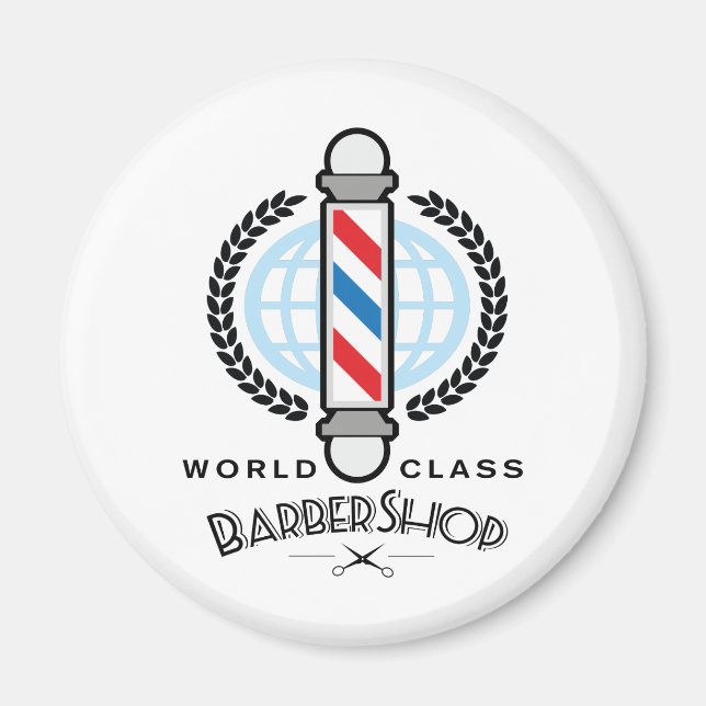 World Class Barber Shop Magnet (Front)
