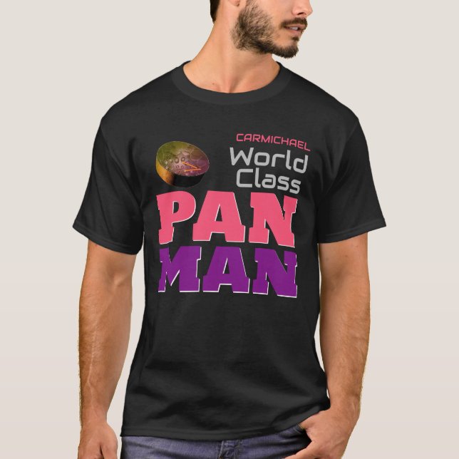 World Class Pan Man on BLACK T-Shirt (Front)