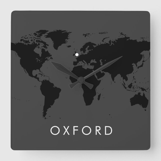 World Clock Custom Modern UK City Time Zone (Front)
