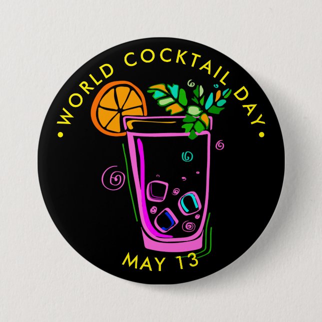 World Cocktail Day 7.5 Cm Round Badge (Front)