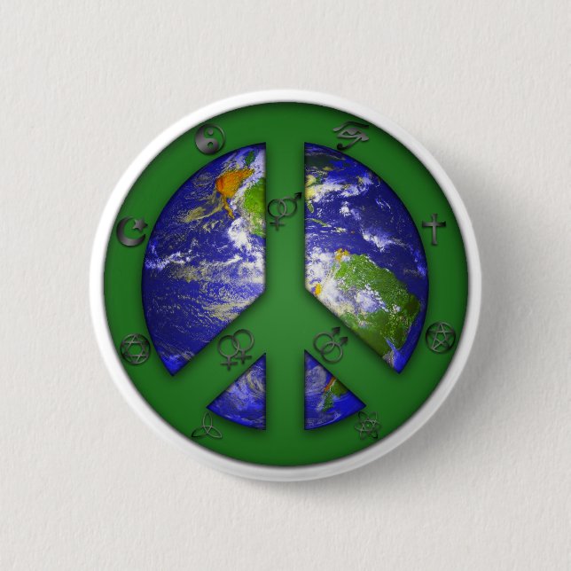 World Coexist 6 Cm Round Badge (Front)