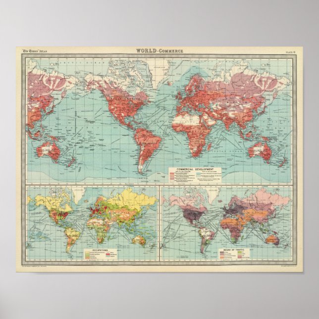 World commerce Map Poster (Front)