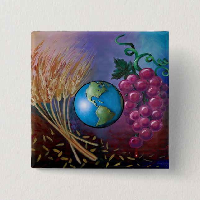 World Communion Sunday 15 Cm Square Badge (Front)